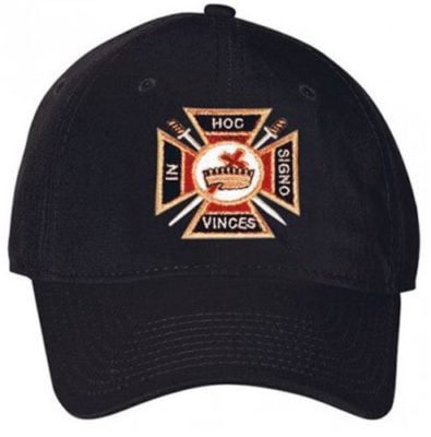 Knights Templar Malta Emblem Masonic Hat Knights Templar Malta Ball Cap One Size Fits Most Adjustable Velcro Closure