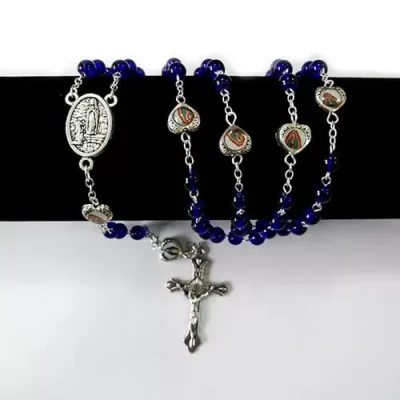 Rosary 6mm glass Necklace Religious Rosary Jesus Cross Necklace 5f8b72b9f3537f0fcb2cdb40-3
