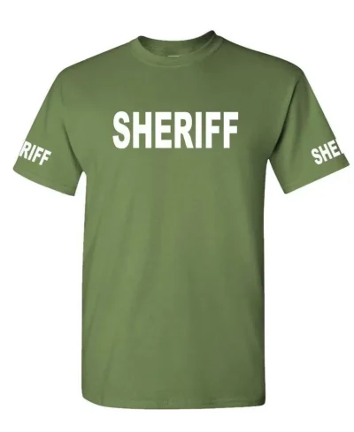 SHERIFF - Cotton T-Shirt Tee Shirt 5f8ca74cf3537f0fcb2d11bb