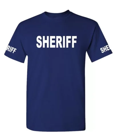 SHERIFF - Cotton T-Shirt Tee Shirt 5f8ca74df3537f0fcb2d11bc