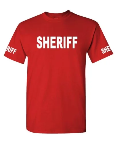 SHERIFF - Cotton T-Shirt Tee Shirt 5f8ca74df3537f0fcb2d11bd