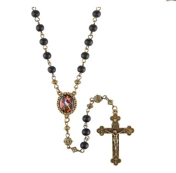 St. Michael Antique Finish Rosary 61ec488193fcc541c9bbf922