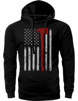 Thin Red Line Firefighter Hoodie Sweatshirt Thin Red Line Firefighter Hoodie Sweatshirt