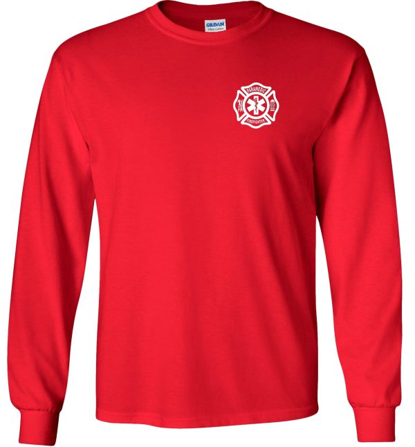 Firefighter Paramedic Long Sleeve Shirt Fire/Paramedic Tee Volunteer-Fire-Rescue-Long-Sleeve-Shirt-VFD