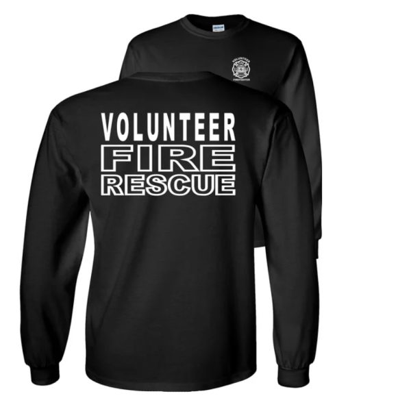 Volunteer Fire Rescue Long Sleeve Shirt VFD black